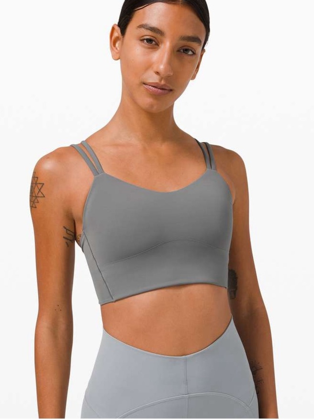 Lululemon Like A Cloud Longline Bra, B/C Cup in Asphalt Grey, 8